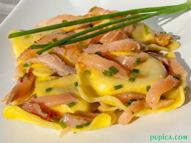 Ravioli with Salmon and Chives